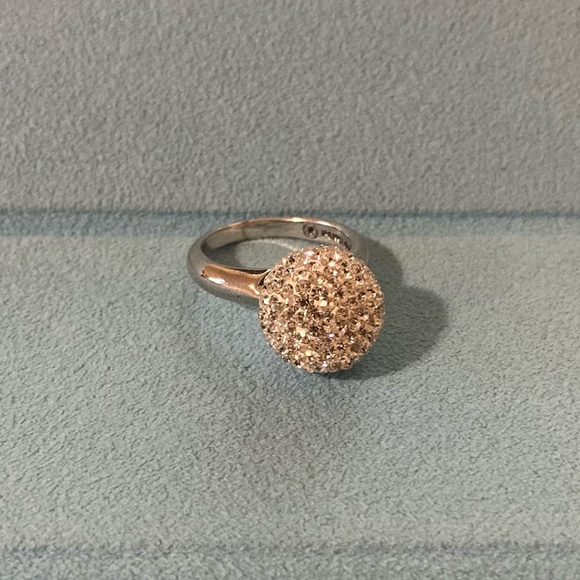 Crystals sphere silver ring - Picture 3 of 6
